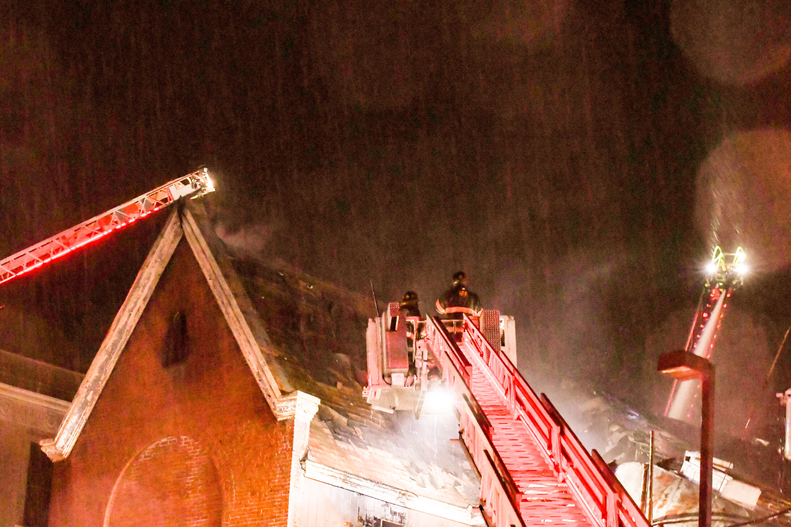 Firefighters Battle Blaze at Old Church in Hazleton, Luzerne County