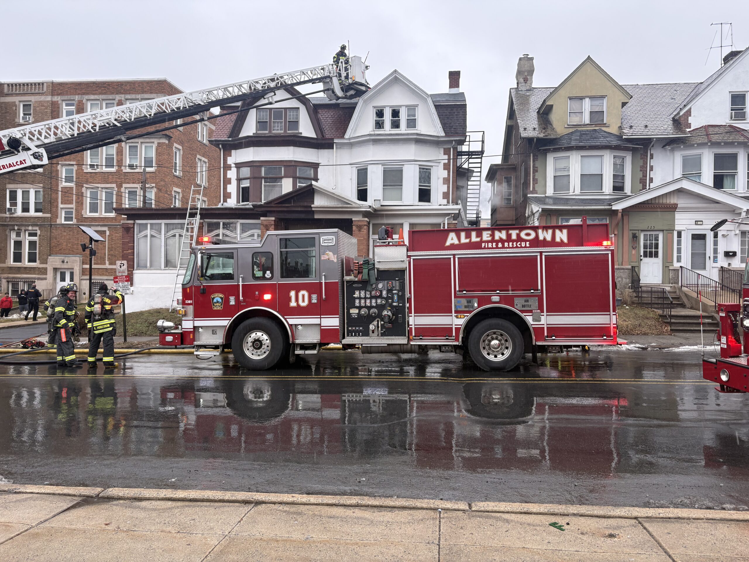 🚨 SECOND ALARM FIRE IN ALLENTOWN — TWO PEOPLE RESCUED, INCLUDING ONE ...
